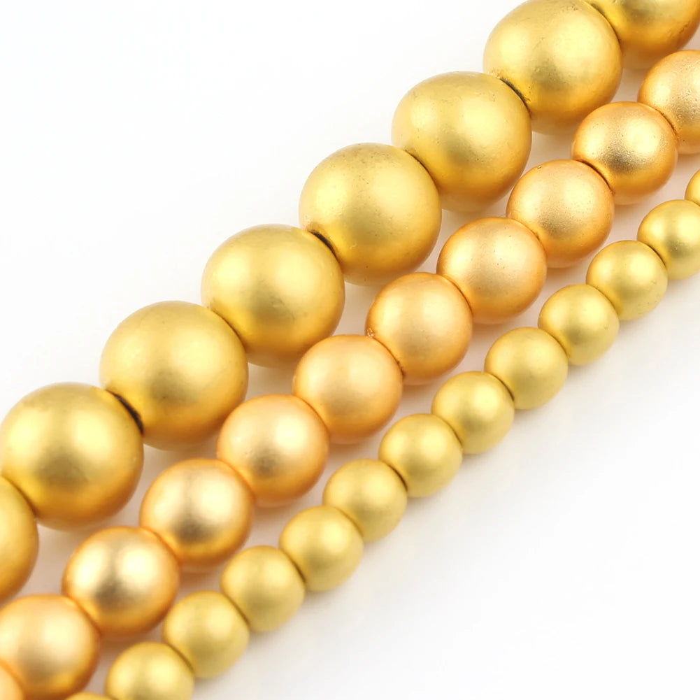 Stone Beads Round Yellow Jade Agate Hematite Styles for DIY Jewelry Making