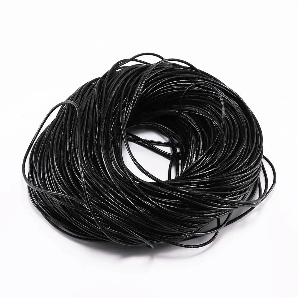 Beading Cord Cow Leather Round Thong Bracelet Rope String DIY Jewelry Making