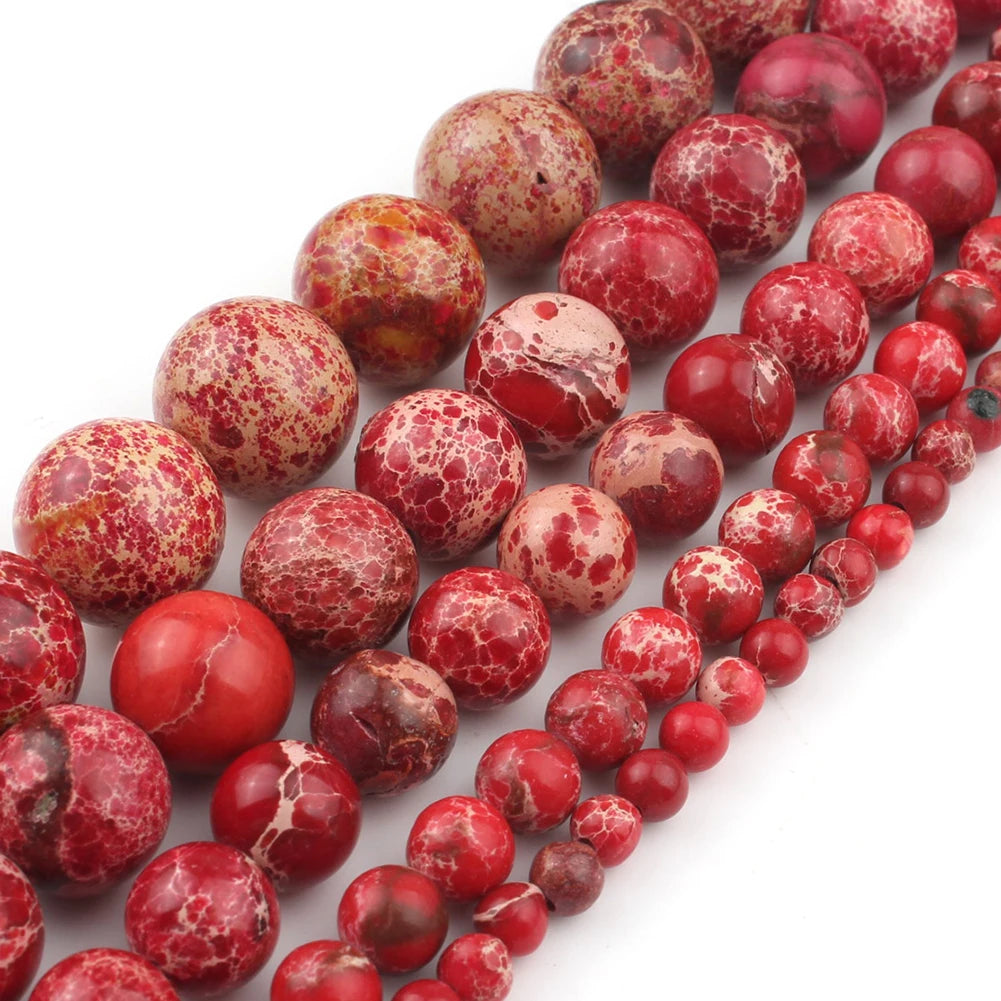 Stone Beads Round Turquoise Howlite Jasper Styles for DIY Jewelry Making