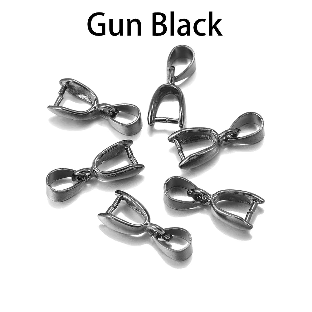 Pendant Bails Copper Hook Clip Necklace Connectors DIY Jewelry Making