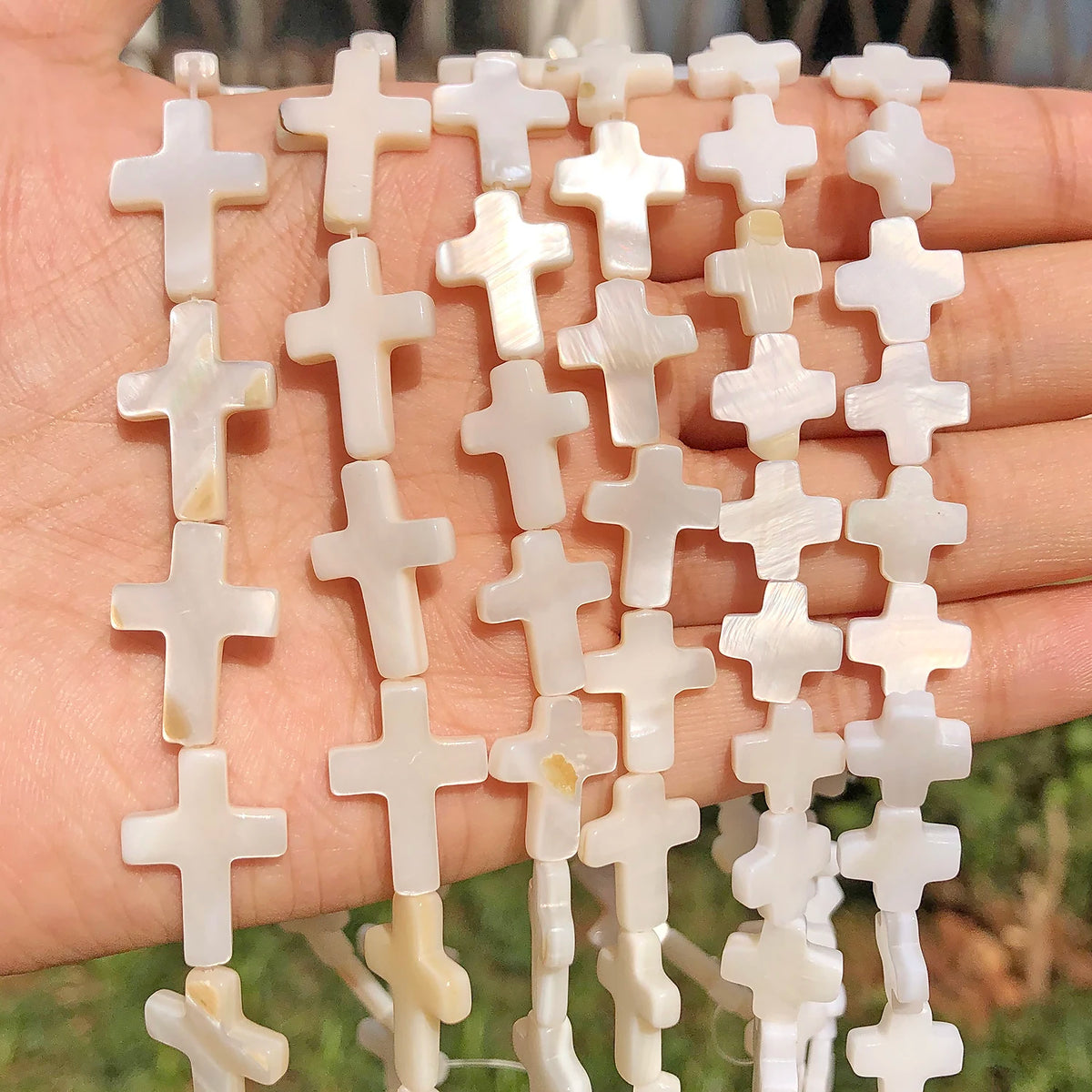 Shell Beads White Cross Mother-of-Pearl Styles for DIY Jewelry Making