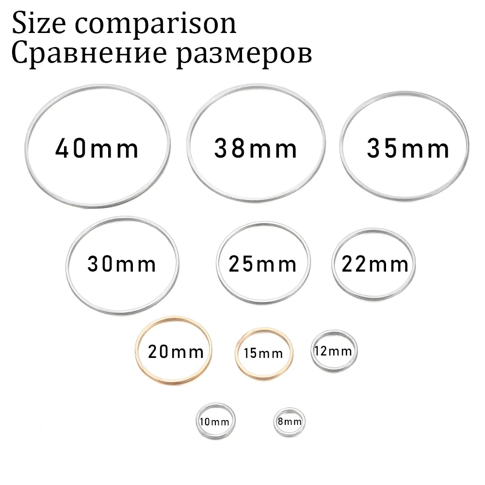 Earring Components Round Diameter Hoops Connectors Closed Rings Craft Supplies