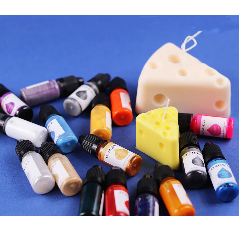 24 Color 10ml Candle Soap Pigment Liquid Colorant Resin Coloring Dye for DIY Candle Soap Epoxy Resin Mold Craft Making Pigments