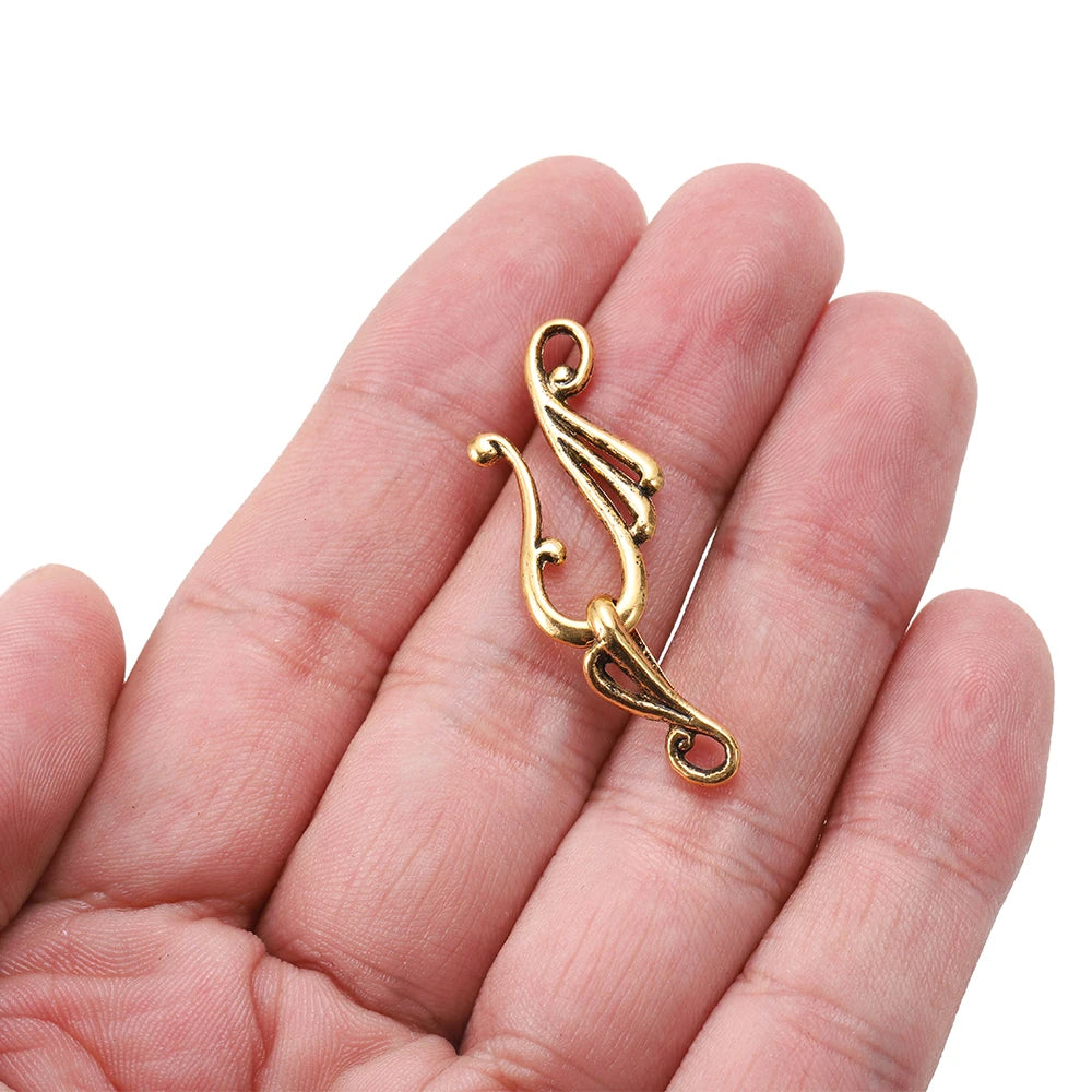 Jewelry Clasps Antique Gold Color Flower Musical Note DIY Jewelry Making