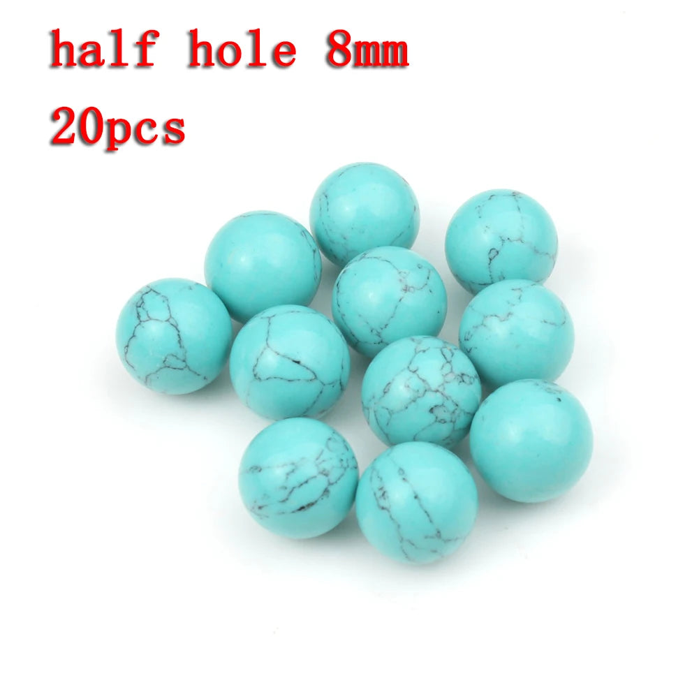 Stone Beads 18style Blue Turquoises-Style Matte Faceted Round Rondelles