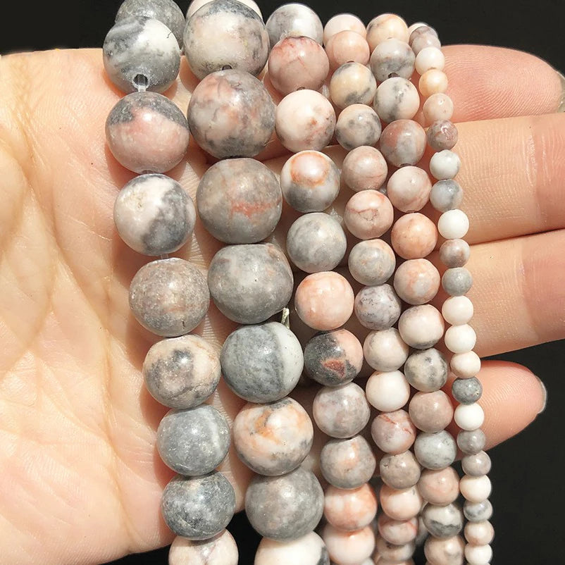 Stone Beads Round Blue Turquoise-Style for DIY Jewelry Making Bracelet Supplies