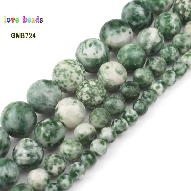 Stone Beads Round Spotted Jasper-Style Spacers for DIY Jewelry Making