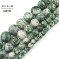 Stone Beads Round Spotted Jasper-Style Spacers for DIY Jewelry Making