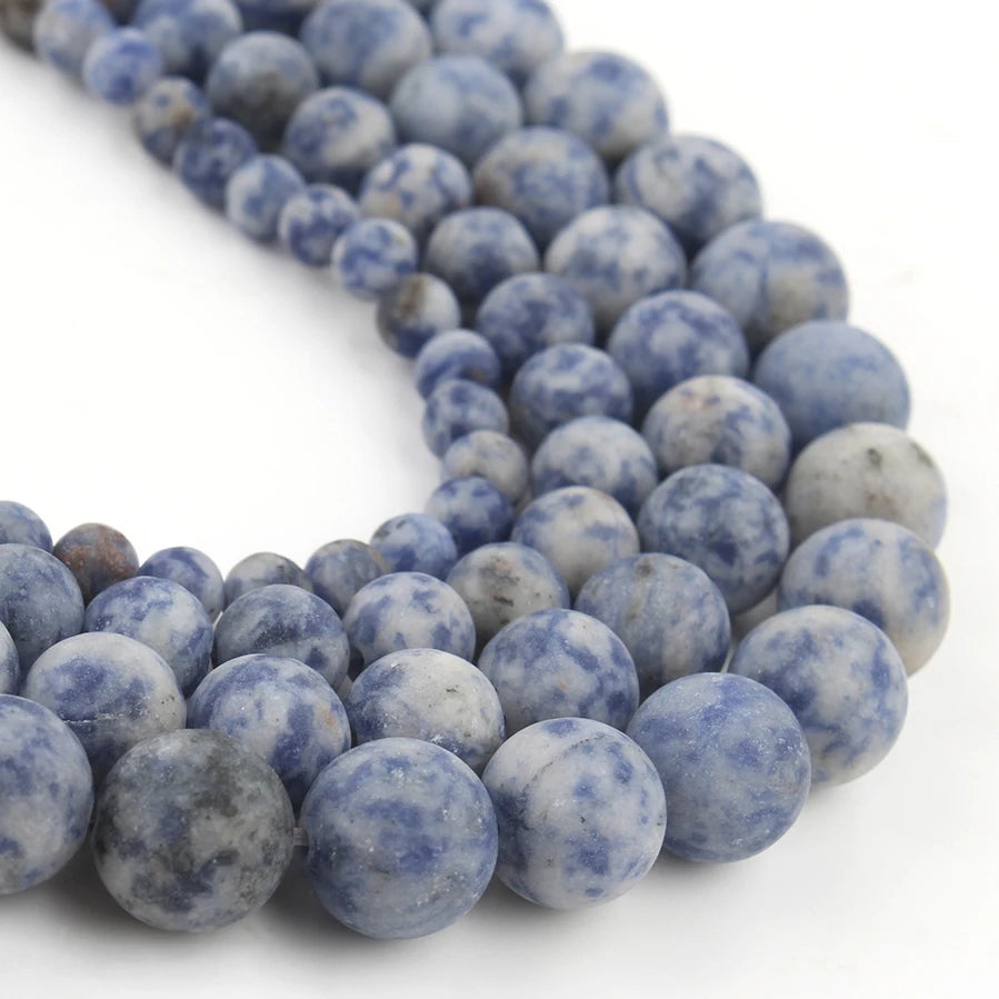 Stone Beads Matte Round Picasso Jasper Agate Styles for DIY Jewelry Making