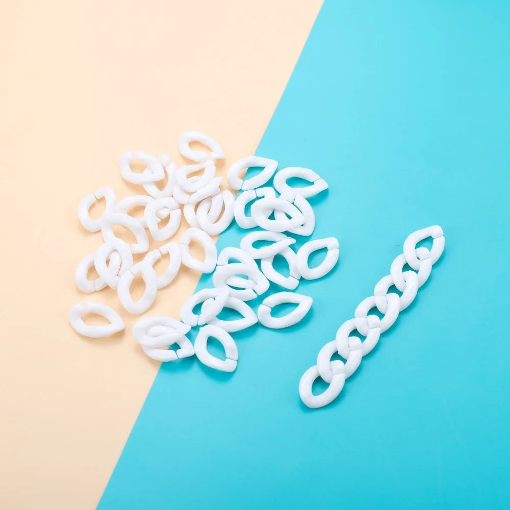 Acrylic Chain Links Colorful Twisted Necklace Parts DIY Jewelry Making