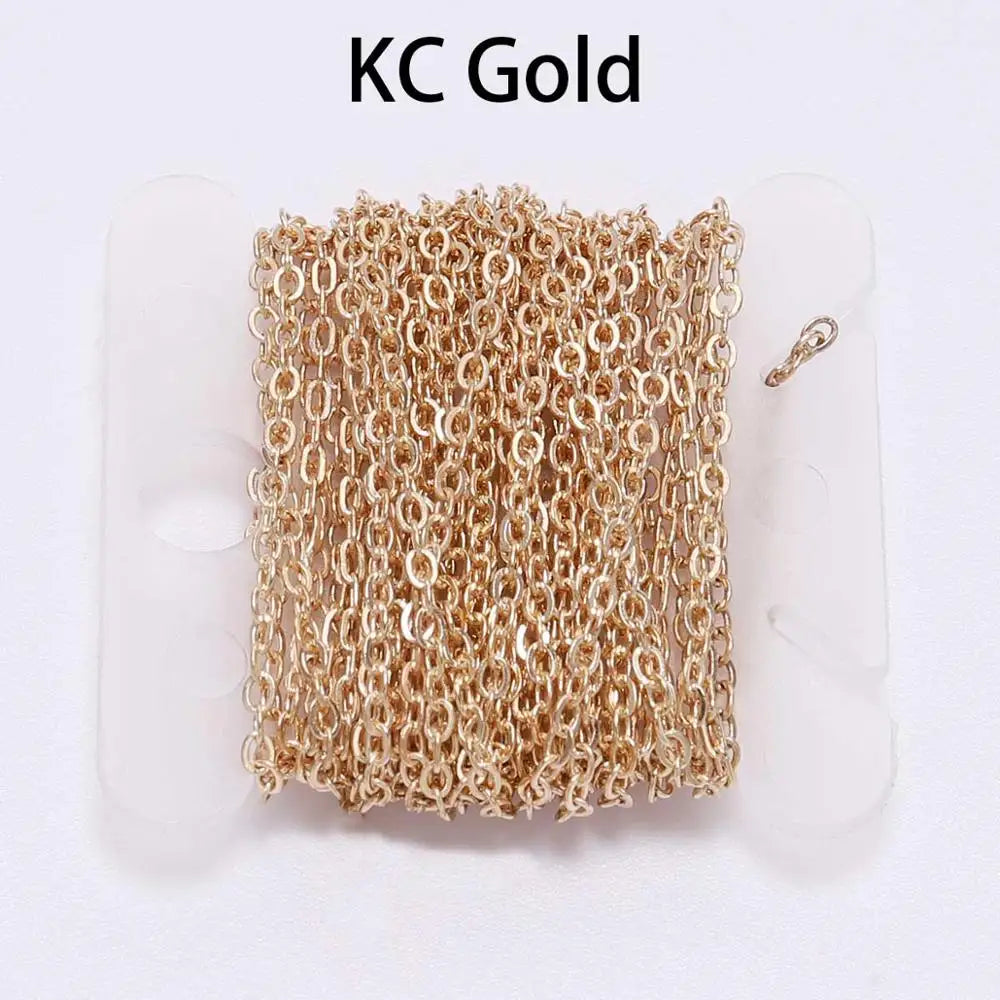 Jewelry Chains Gold Bronze Plated Necklace Chain Necklace DIY Jewelry Making