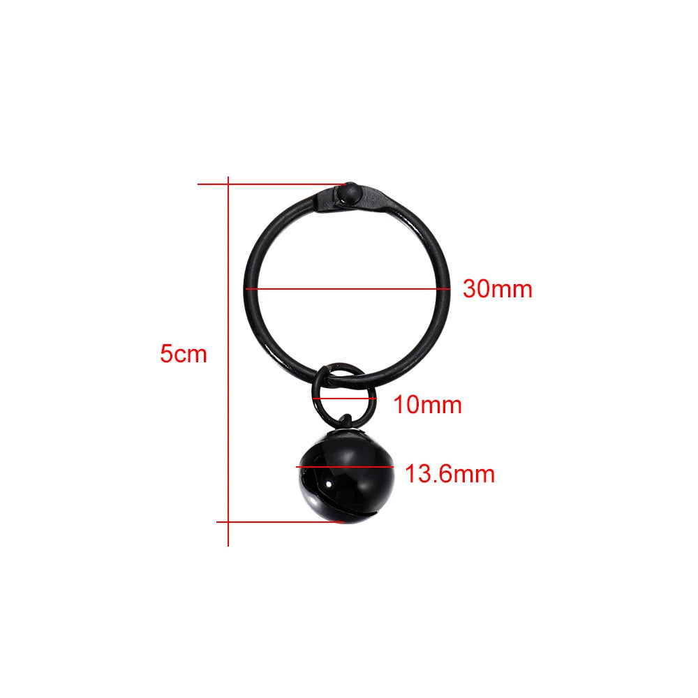 Keychain Findings Colorful Key Rings Circle With Bell Pendant DIY Jewelry Making