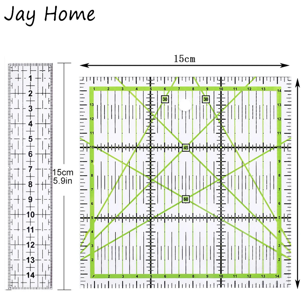 Quilting Ruler, Acrylic for Patchwork, Fabric Cutting & Sewing Projects