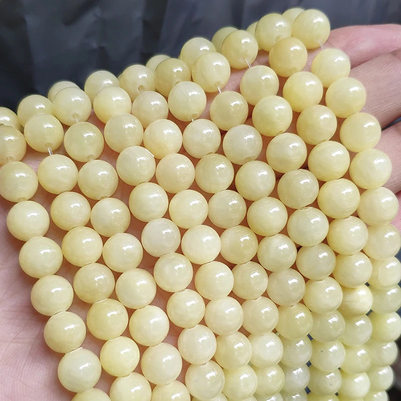 Stone Beads Round Jade Chalcedony Styles for DIY Jewelry Making Craft Beads
