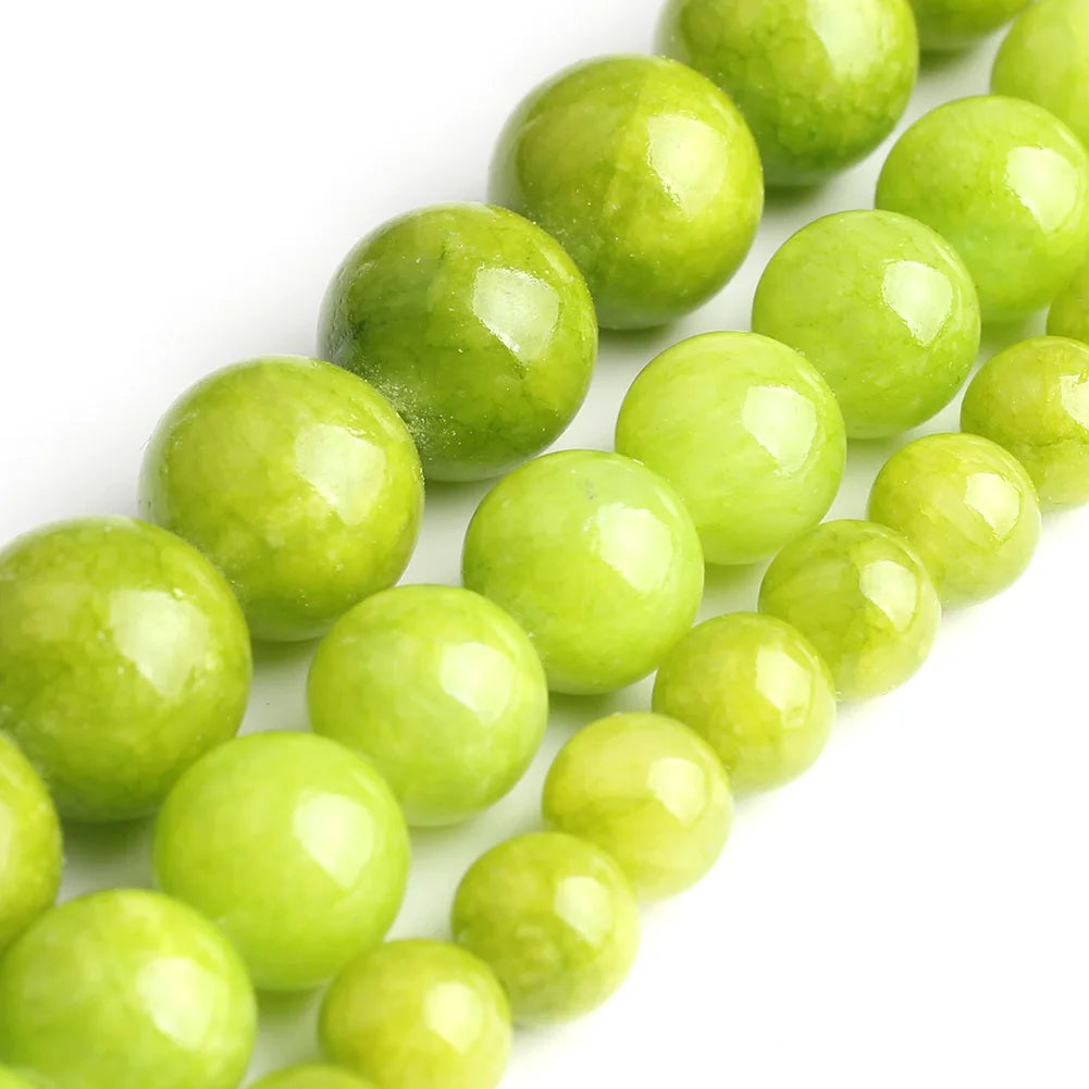 Stone Beads Round Jade Chalcedony Styles for DIY Jewelry Making Craft Beads