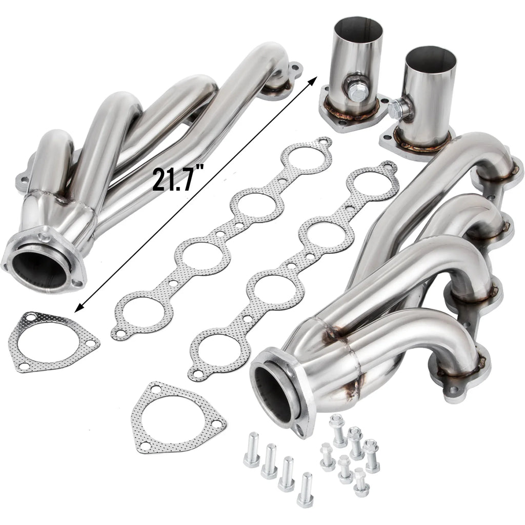 Stainless Steel LS Swap Conversion Headers for 1982-2004 Chevy S10 GMC Sonoma 4.8L 5.3L 5.7L 6.0L V8