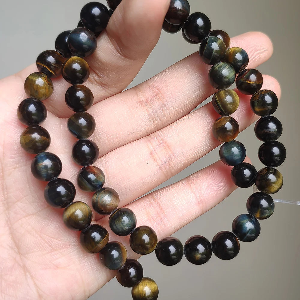 Stone Beads Yellow Tiger Eye Round Spacer Strand for DIY Jewelry Making