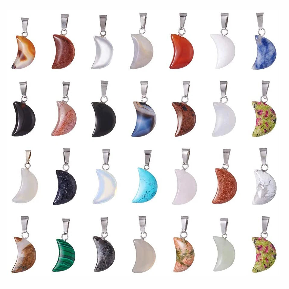 Stone Pendants Water-Drop Mixed Style Charms DIY Jewelry Making Craft Supplies