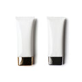 Squeeze Tubes Empty White PE Gold Silver Tone Screw Caps 30 Pack