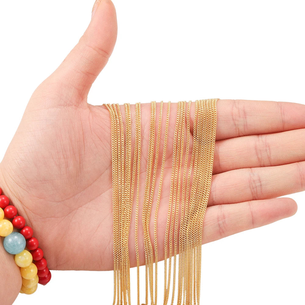 Necklace Chains Gold Color with Lobster Clasps DIY Jewelry Making Craft Supplies