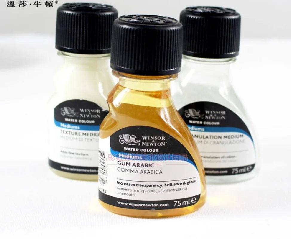 Winsor & Newton Watercolor Mediums — 75ml (Gum Arabic, Masking Fluid & More)