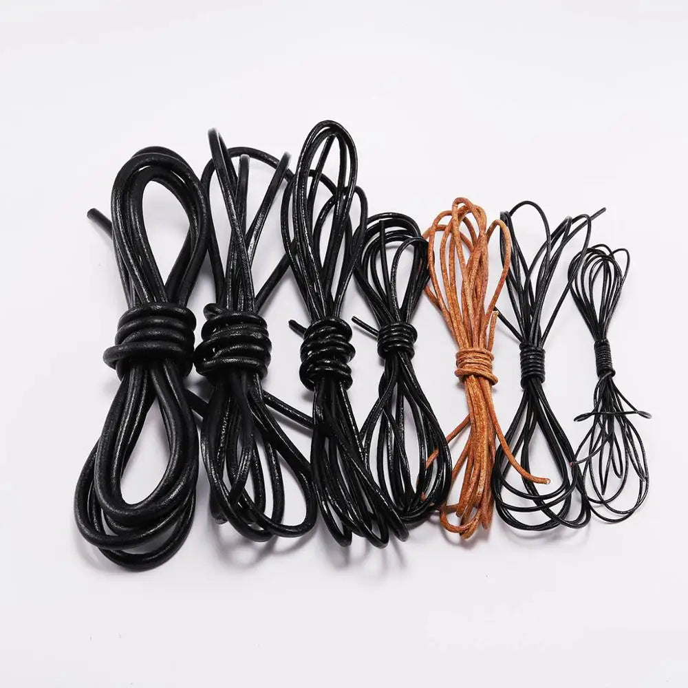Beading Cord Cow Leather Round Thong Bracelet Rope String DIY Jewelry Making