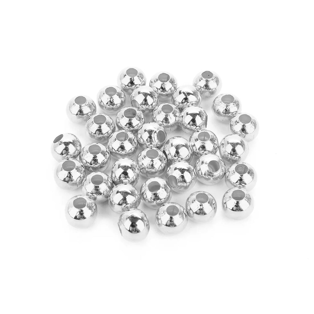 Metal Beads Round Gold Bronze Silver Color Spacers for DIY Jewelry Making
