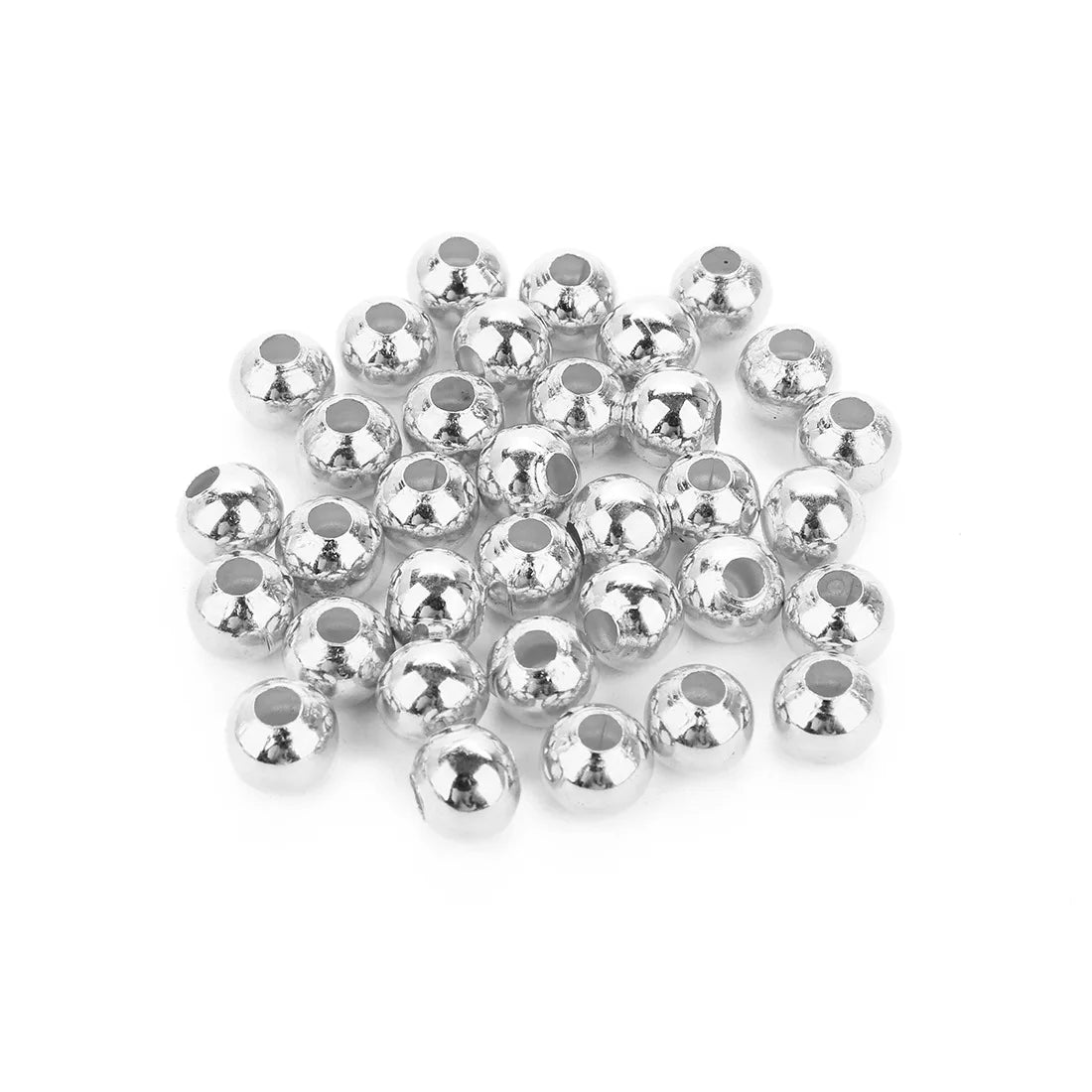 Metal Beads Round Gold Bronze Silver Color Spacers for DIY Jewelry Making