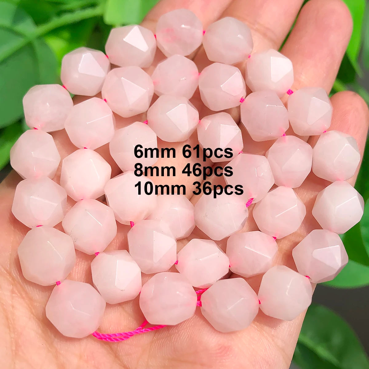 Stone Beads Pink Rose Quartz-Style Mixed Shapes for DIY Jewelry Making