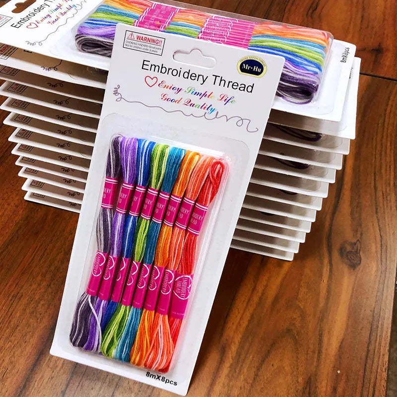 Embroidery Floss, Variegated Colors for Cross-Stitch & Handmade Bracelets