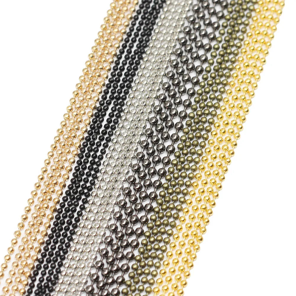 Ball Chains Metal Gold Black Bronze Color Links DIY Jewelry Making