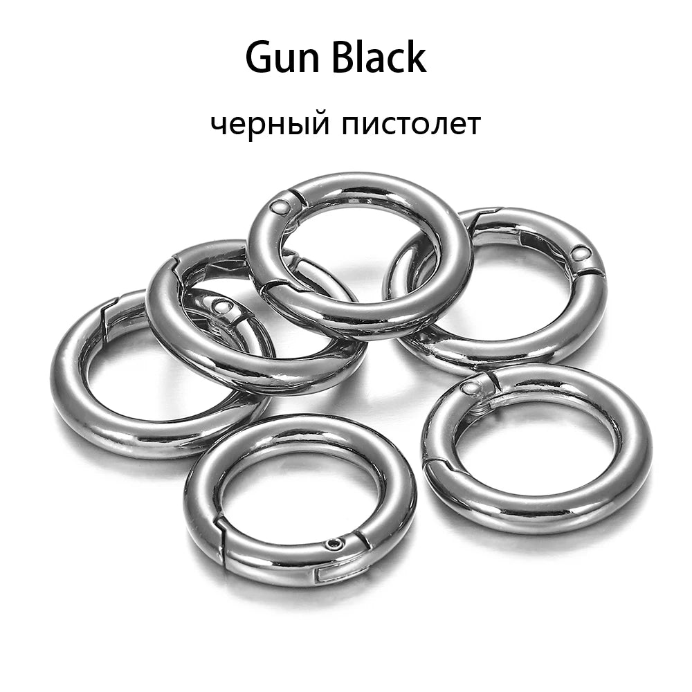 Spring Clasps Metal O-Ring Keychain Carabiners DIY Jewelry Making Craft Supplies