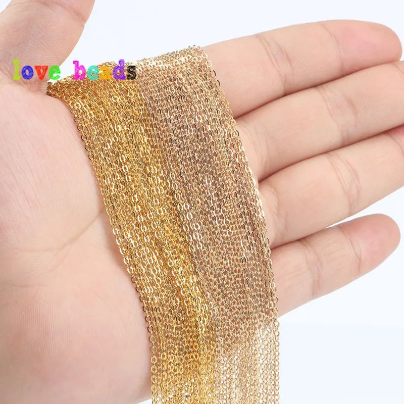 Necklace Chains Metal Open Links with Lobster Clasps DIY Jewelry Making