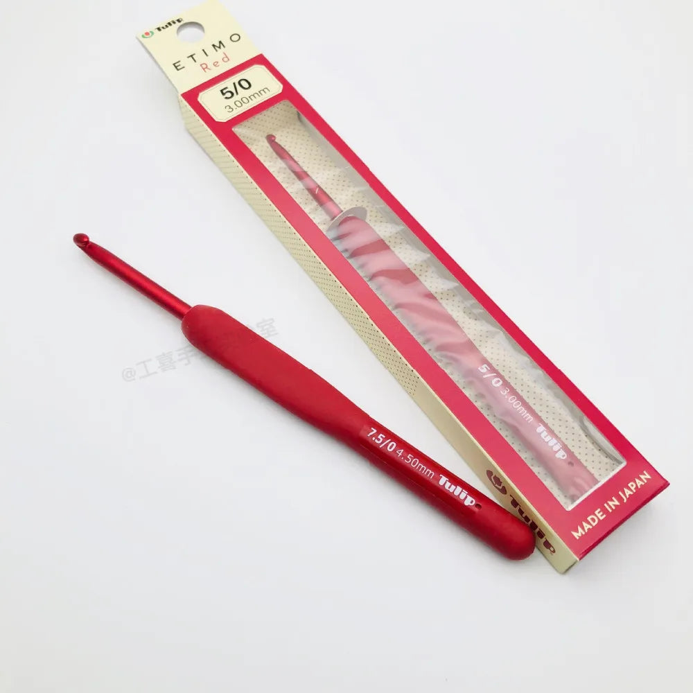 Crochet Hook, Tulip Etimo Red for Handmade Yarn & Needlework Projects