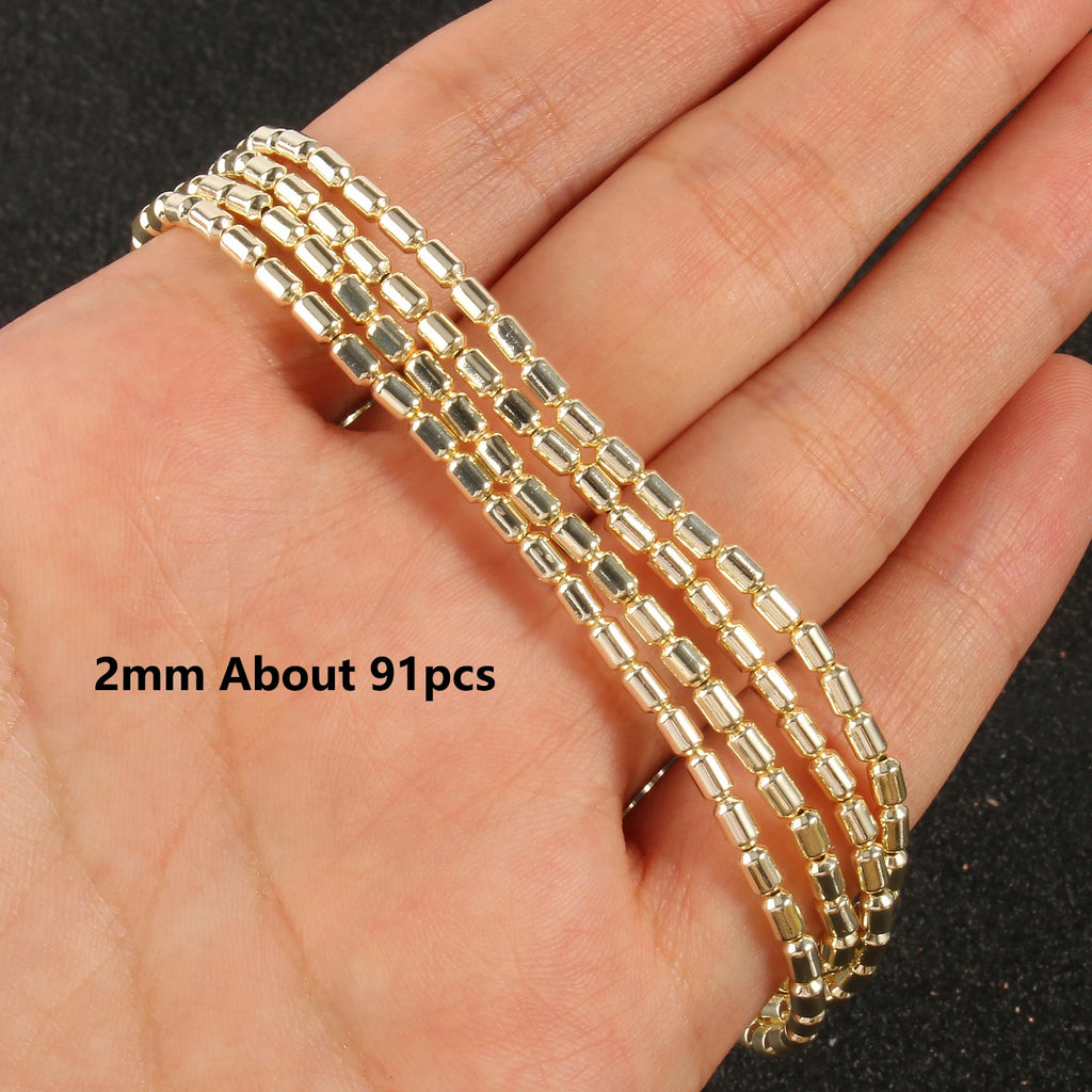Stone Beads Gold-Tone Hematite-Style Cross Star Heart for DIY Jewelry Making