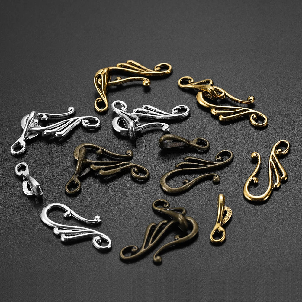 Jewelry Clasps Antique Gold Color Flower Musical Note DIY Jewelry Making