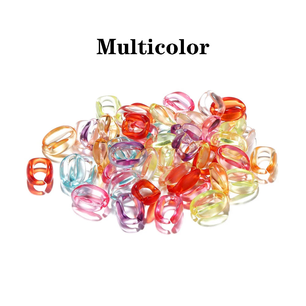 Acrylic Chain Links Colorful Necklace Bracelet Supplies DIY Jewelry Making