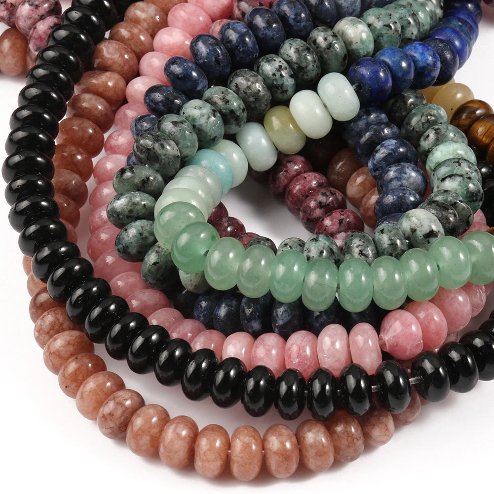 Stone Beads Angelite-Style Jade Abacus Rondelle for DIY Jewelry Making