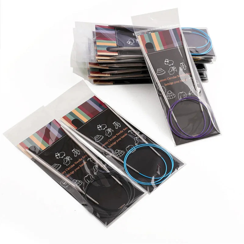 Knitting Needles, Stainless Steel Circular for Sweaters & Yarn Projects