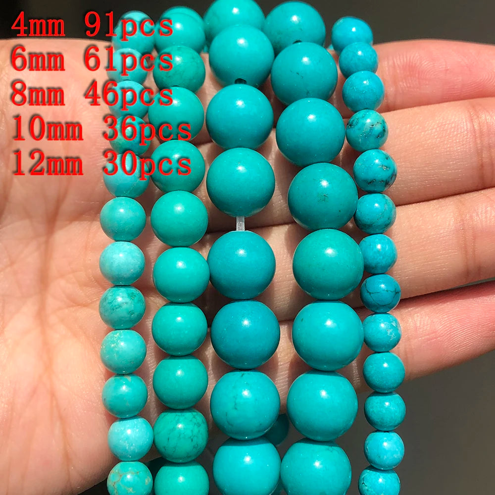 Stone Beads 18style Blue Turquoises-Style Matte Faceted Round Rondelles