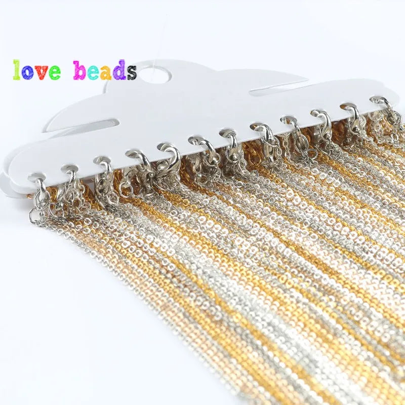 Necklace Chains Metal Open Links with Lobster Clasps DIY Jewelry Making