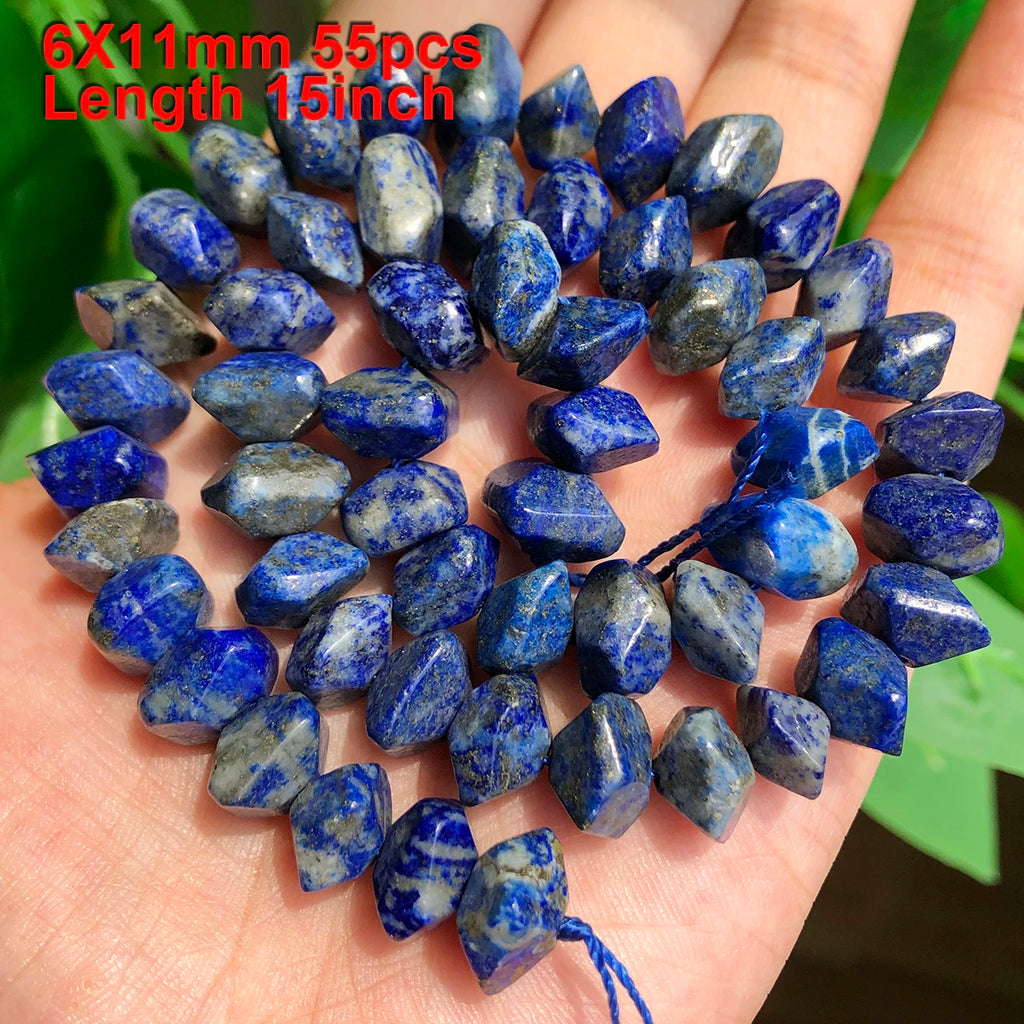 Stone Beads Faceted Blue Lapis Lazuli-Style Rondelle for DIY Jewelry Making