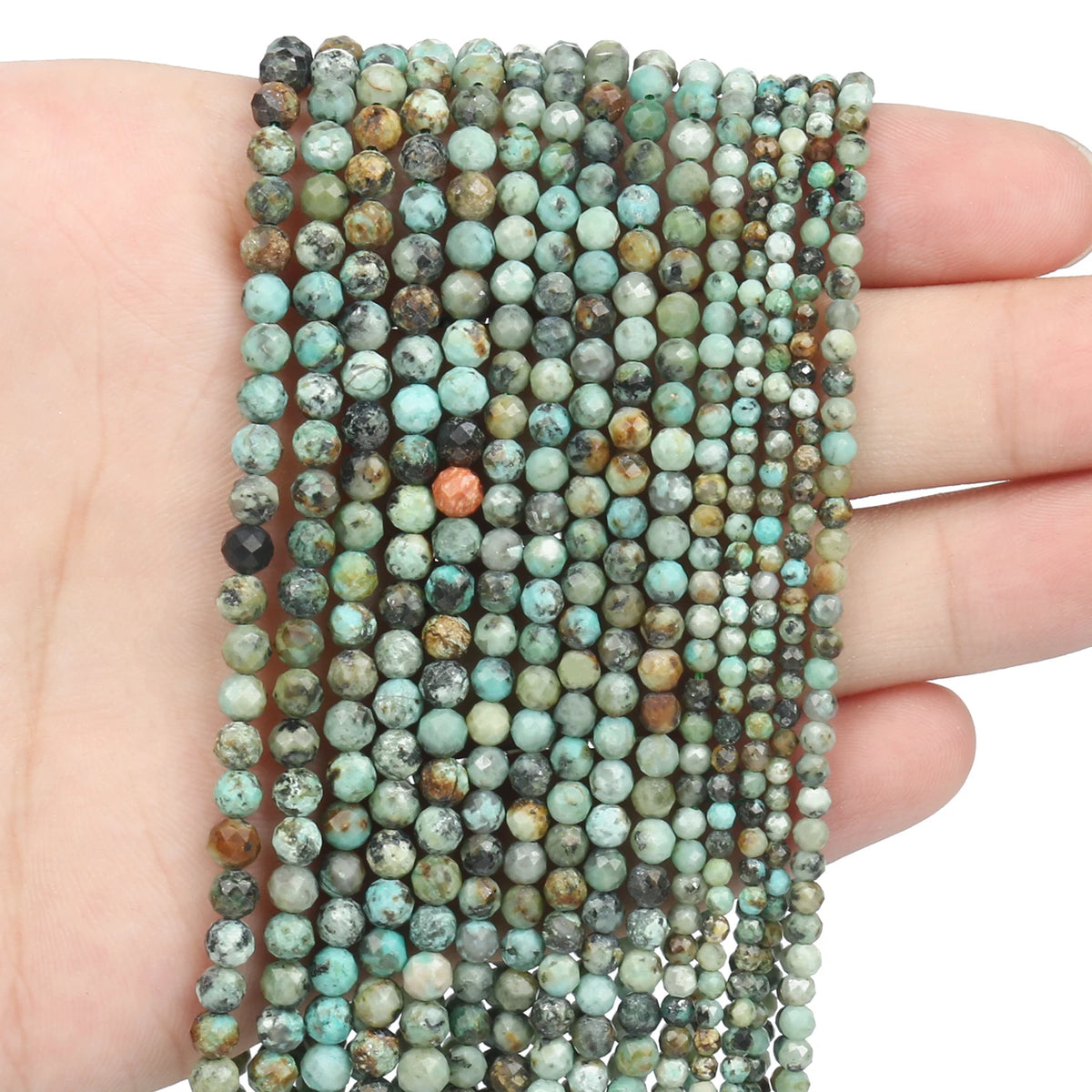 Stone Beads Tiny Faceted White Moonstone-Style for DIY Jewelry Making