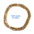 Stone Beads Gold-Tone Hematite-Style Round Cube for DIY Jewelry Making