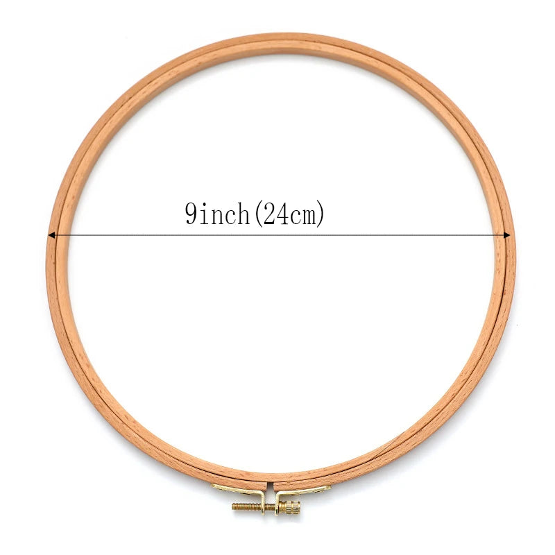 Embroidery Hoop, Oval Wooden Frame for Cross-Stitch & Needlecraft Projects