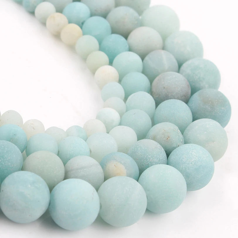 Stone Beads Matte Round Picasso Jasper Agate Styles for DIY Jewelry Making