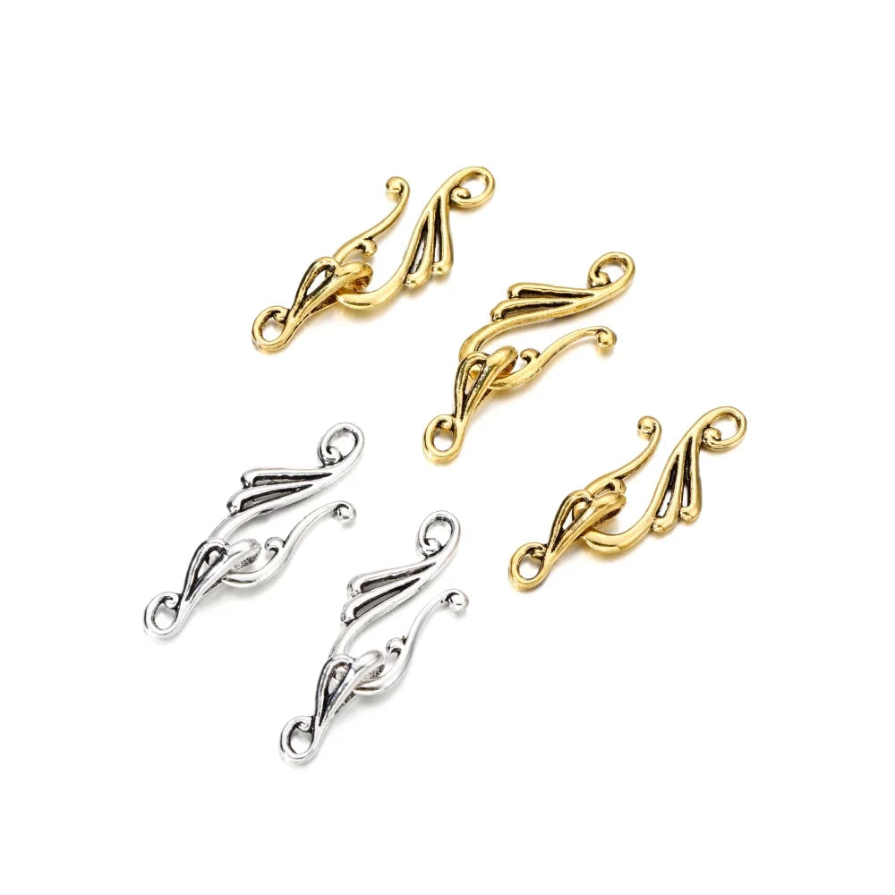 Jewelry Clasps Antique Gold Color Flower Musical Note DIY Jewelry Making