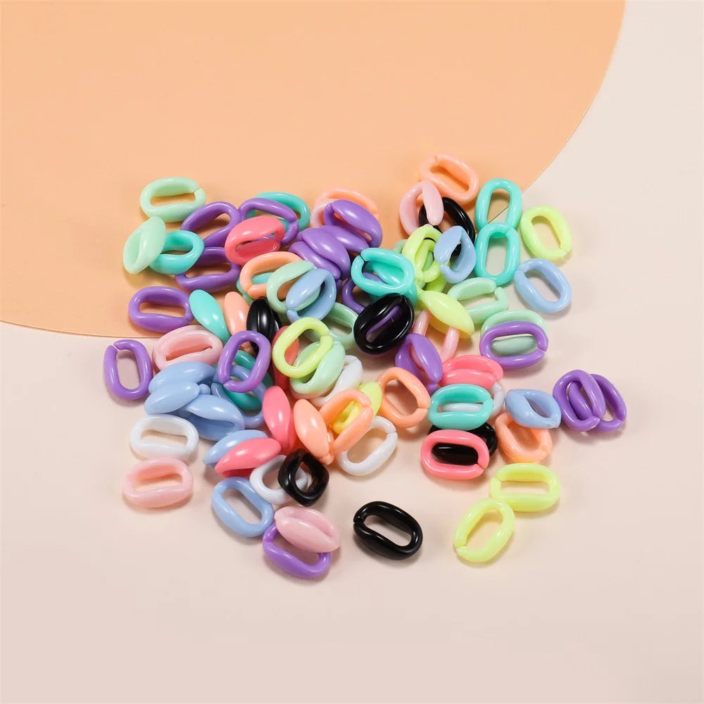 Acrylic Chain Links Colorful Necklace Bracelet Supplies DIY Jewelry Making