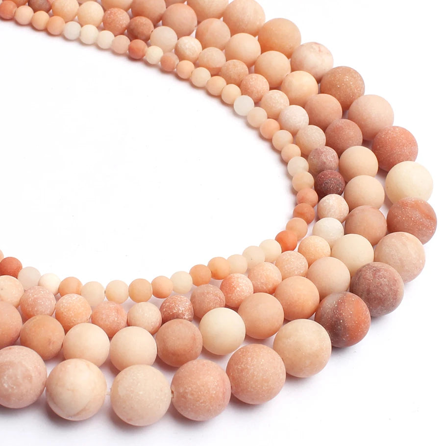 Stone Beads Matte Round Picasso Jasper Agate Styles for DIY Jewelry Making