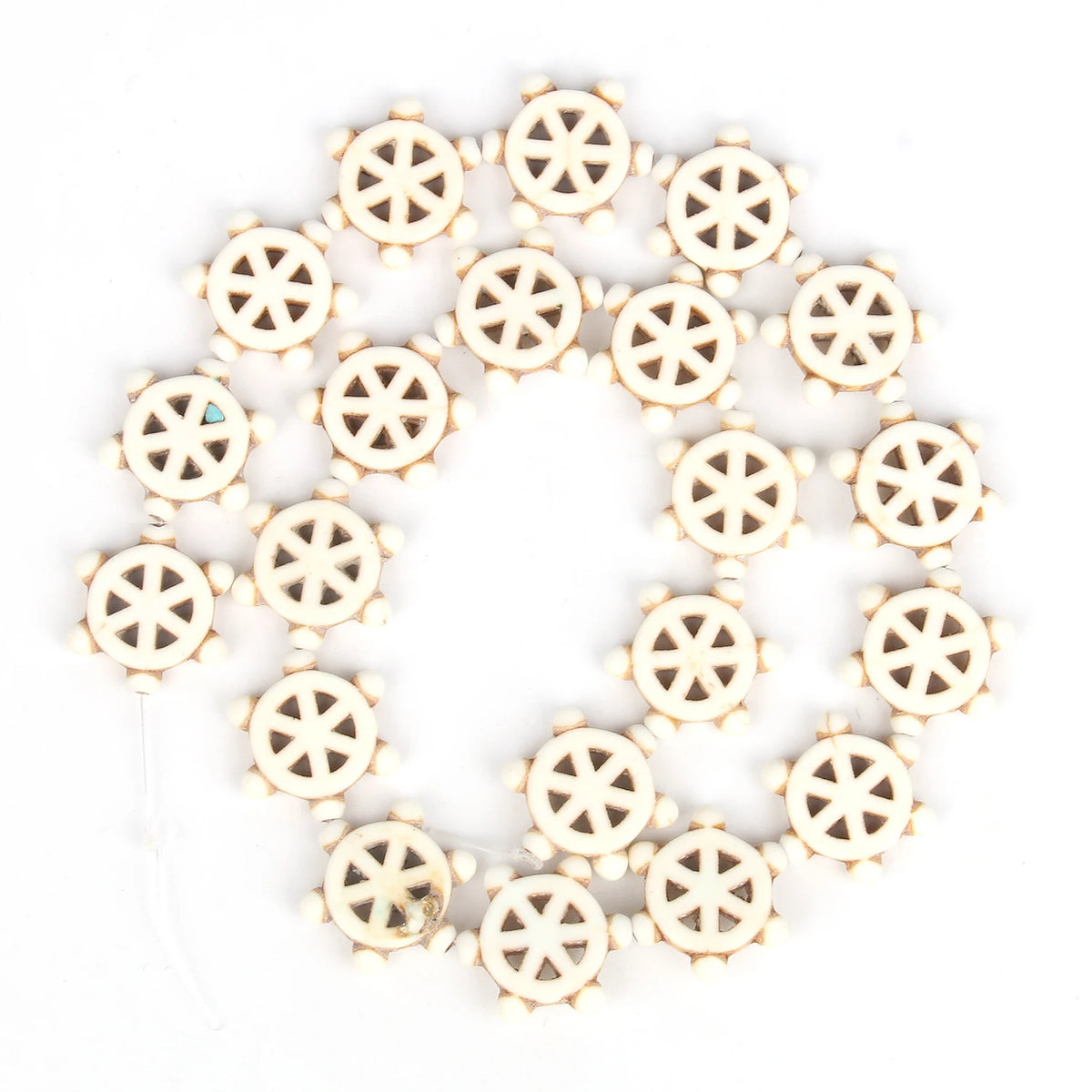 Stone Beads White Howlite-Style Cross Turtle Pumpkin for DIY Jewelry Making